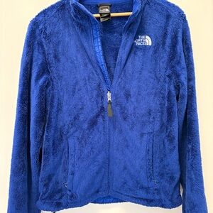 The North Face Royal Blue Fleece Zip Jacket Pockets Women’s Small